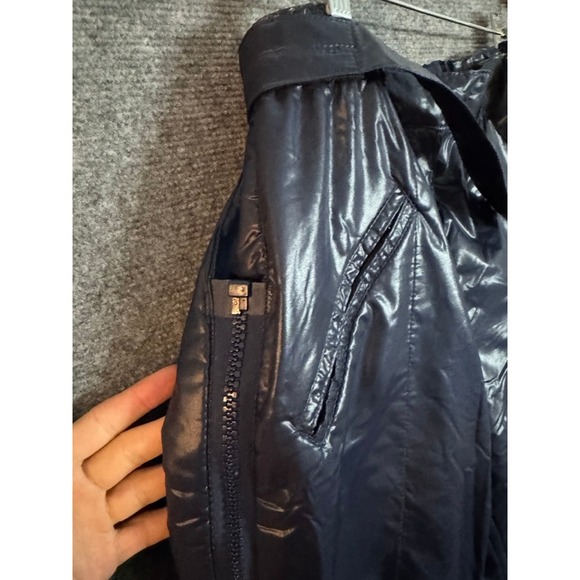 Vintage BECONTA INC. Navy Shiny Puffer Ski Pants Ladies Size M RN 23155 - Picture 10 of 11